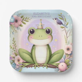 Children's Princess Frog Niedliche Geburtstag Part Pappteller