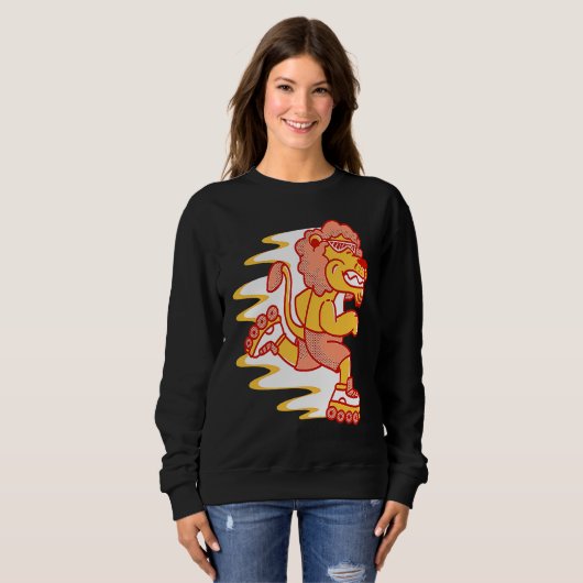 Children's roller skates, cute animals, roller ska sweatshirt (Vorne ganz)