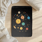 Children's Solar System Rug - Black Color Badematte