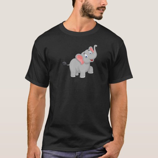 Children's summer T-shirt with a funny elephant fo (Vorderseite)