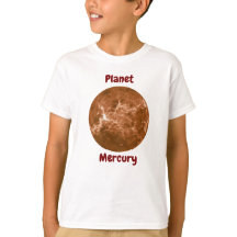 Children's t-shirt design with planet names