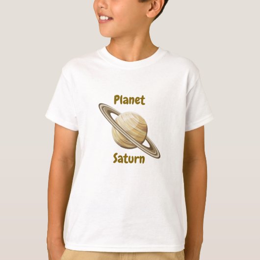 Children's t-shirt design with planet names (Vorderseite)