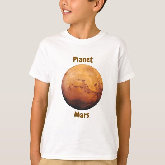 Children's t-shirt design with planet names (Vorderseite)