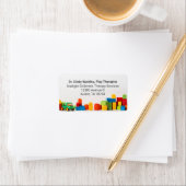 Children's Toys Play Therapy Office Return Address Adressaufkleber (Insitu)