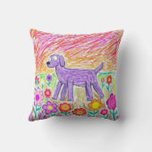 Childs Artwork Colorful Abstract Kids Drawing  Kissen (Rückseite)