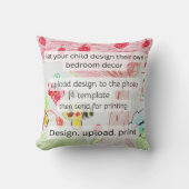 Childs Artwork Colorful Abstract Kids Drawing  Kissen (Vorderseite)