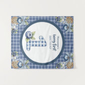 Child's Blueberry Berry First Birthday Wandteppich (Vorderseite (Horizontal))