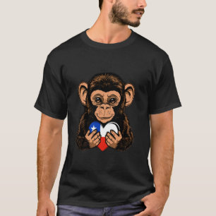 Chile-Affen-Herz chilenischer Stolz chilenische Wu T-Shirt