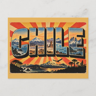 Chile Anden Wüsten Gletscher Küste Kunst Postkarte