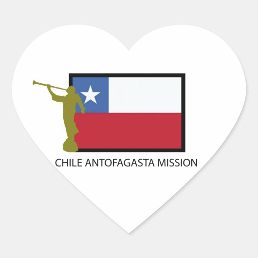 Chile Antofagasta Mission LDS CTR Herz-Aufkleber (Vorderseite)