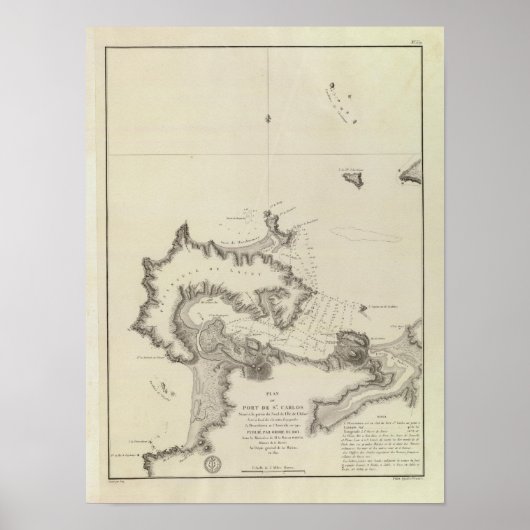 Chile Atlas Karte Poster (Vorne)