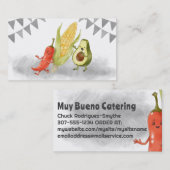 Chile Avocado Mexicanischer Catering-Visitenkarte Visitenkarte (Vorne/Hinten)