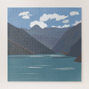 Chile Berge Landschaft des Sees Puzzle