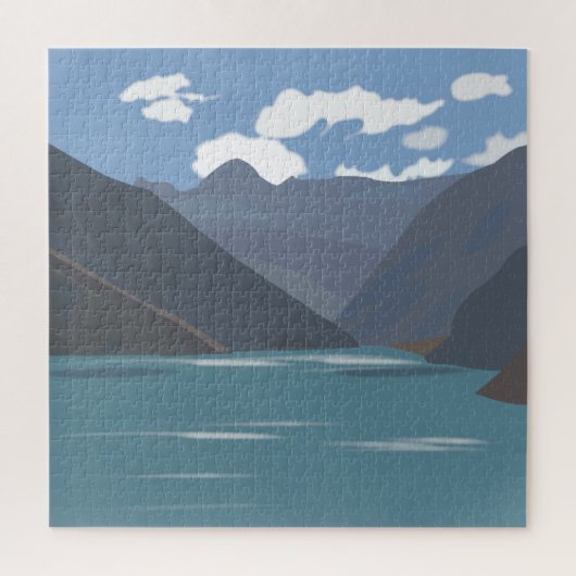 Chile Berge Landschaft des Sees Puzzle (Vertikal)