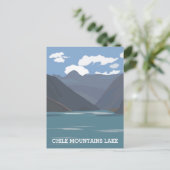 Chile Berge Landschaft Seen Postkarte (Stehend Vorderseite)
