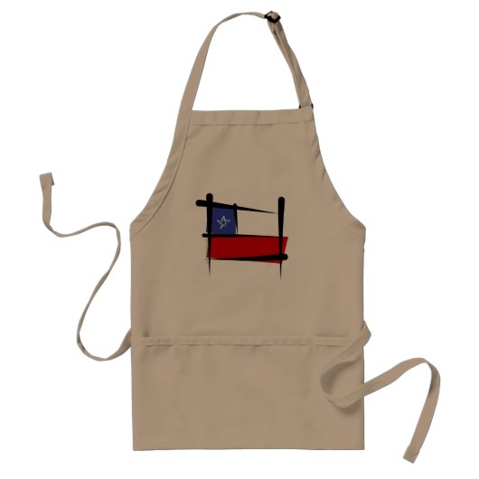 Chile-Bürsten-Flagge Schürze (Vorne)