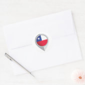Chile-Button-Standortflagge Runder Aufkleber (Umschlag)