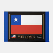 Chile & Chile Flag Haus/Sport Empfang Fußmatte (Vorderseite)
