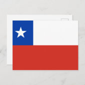Chile (Chile) Flaggenpostkarte Postkarte (Vorne/Hinten)