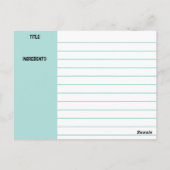 Chile Chile Pfeffer lesen Chipkarten für Kochrezep Postkarte (Rückseite)