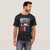 Chile Chilean Chile Flag Happiest When Im In Chile T-Shirt (Vorne ganz)
