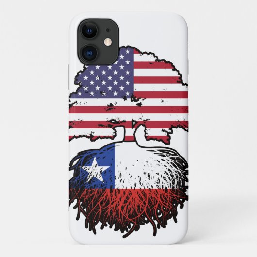 Chile Chilenan American USA Tree Roots Flag Case-Mate iPhone Hülle (Rückseite)