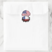 Chile Chilenan American USA Tree Roots Flag Runder Aufkleber (Tasche)