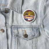 Chile Chilene Spanien Spanisch Baumwurzeln Flagge Button (Beispiel)
