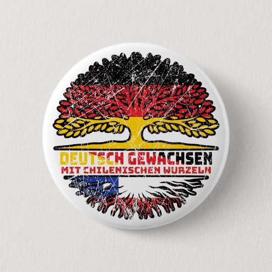 Chile Chilenisch Deutsch Deutschland Baum Wurzel Button (Vorderseite)