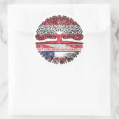 Chile Chilenisch Österreichisch Österreich Baum Runder Aufkleber (Tasche)