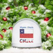Chile Chilenische Flagge Blaue Personalisierung Schneekugeln (Weihnachten)