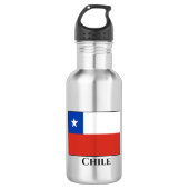 Chile (chilenische Flagge) Edelstahlflasche (Vorderseite)