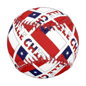 Chile chilenische Flagge geteert Personalisiert Baseball (Rückseite)