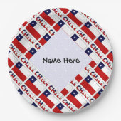 Chile chilenische Flagge geteert Personalisiert Pappteller (Vorderseite)