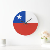 Chile (chilenische Flagge) Große Wanduhr (Zuhause)