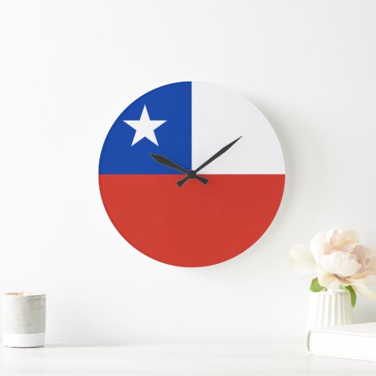 Chile (chilenische Flagge) Große Wanduhr (Zuhause)