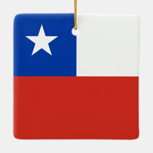 Chile (chilenische Flagge) Keramikornament (Rückseite)
