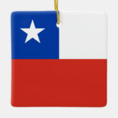 Chile (chilenische Flagge) Keramikornament (Vorderseite)