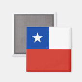 Chile (chilenische Flagge) Magnet (Vorderseite/Rückseite)