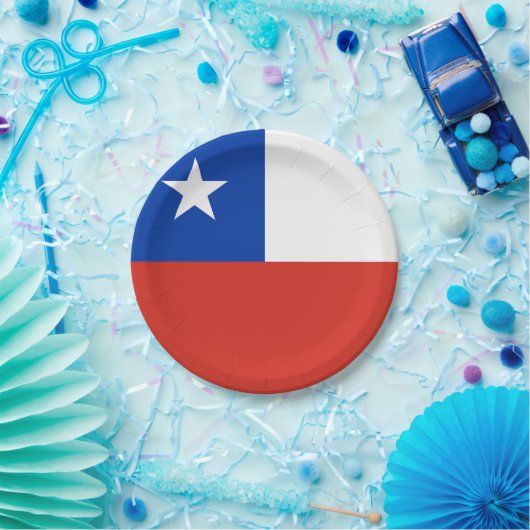 Chile (chilenische Flagge) Pappteller (Party)