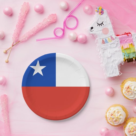 Chile (chilenische Flagge) Pappteller (Party)
