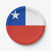 Chile (chilenische Flagge) Pappteller (Vorderseite)