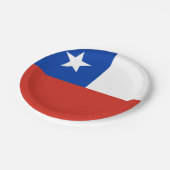 Chile (chilenische Flagge) Pappteller (Schrägansicht)