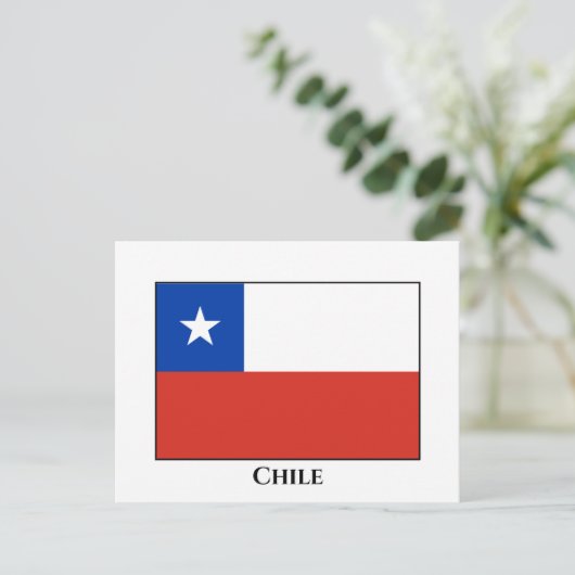 Chile (chilenische Flagge) Postkarte (Stehend Vorderseite)