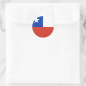 Chile (chilenische Flagge) Runder Aufkleber (Tasche)