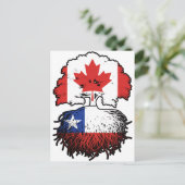 Chile Chilenische Kanadische Treuhandflagge Postkarte (Stehend Vorderseite)