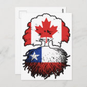 Chile Chilenische Kanadische Treuhandflagge Postkarte (Vorne/Hinten)