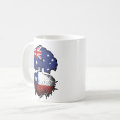 Chile Chiles australische Tree Roots Flag Kaffeetasse (Vorderseite Links)
