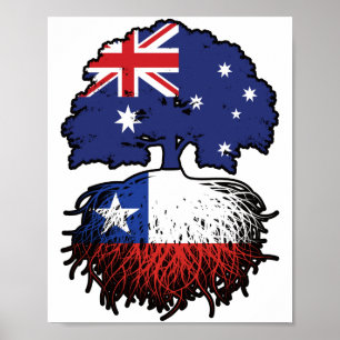 Chile Chiles australische Tree Roots Flag Poster