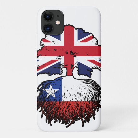 Chile Chillean British UK Tree Roots Flag Case-Mate iPhone Hülle (Rückseite)